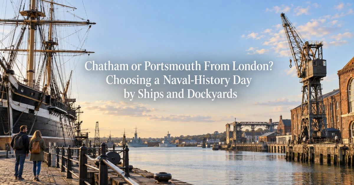 London — Chatham or Portsmouth From London? Choosing a Naval-History Day by Ships and Dockyards