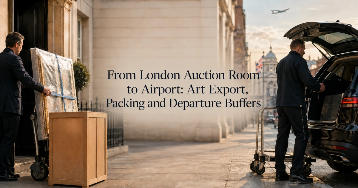 london — From London Auction Room to Airport: Art Export, Packing and Departure Buffers