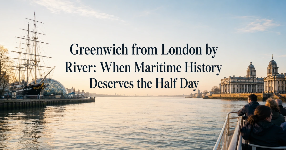 london — Greenwich from London by River: When Maritime History Deserves the Half Day