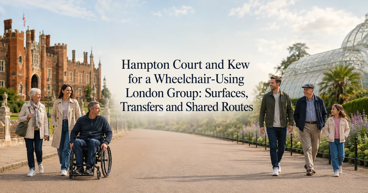 london — Hampton Court and Kew for a Wheelchair-Using London Group: Surfaces, Transfers and Shared Routes
