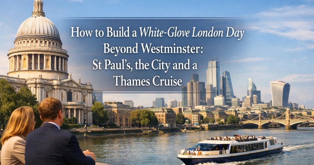 london — How to Build a White-Glove London Day Beyond Westminster: St Paul’s, the City and a Thames Cruise