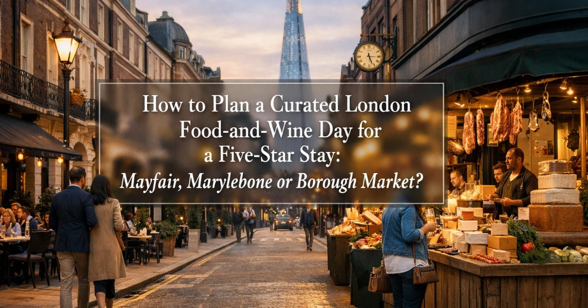 london — How to Plan a Curated London Food-and-Wine Day for a Five-Star Stay: Mayfair, Marylebone or Borough Market?