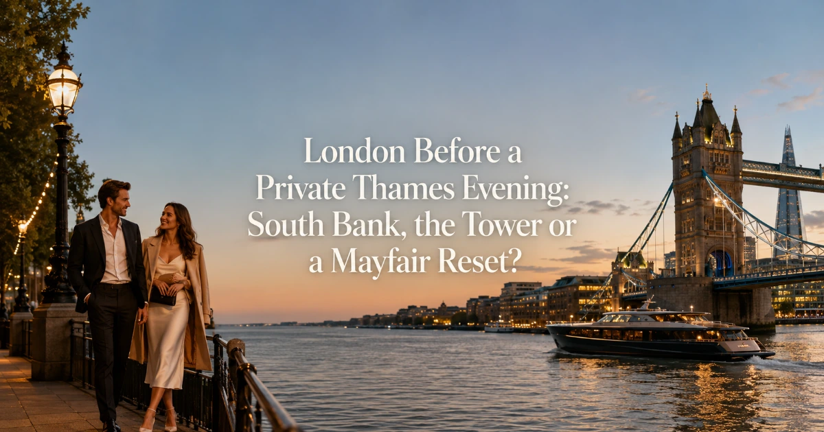 London — London Before a Private Thames Evening: South Bank, the Tower or a Mayfair Reset?