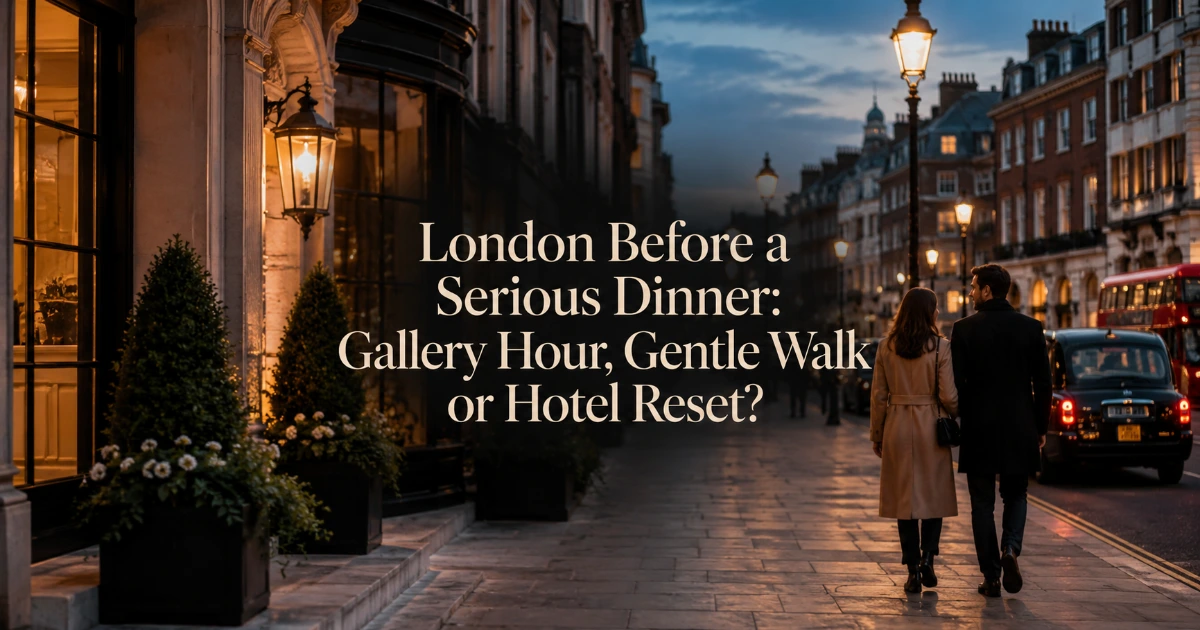 London — London Before a Serious Dinner: Gallery Hour, Gentle Walk or Hotel Reset?