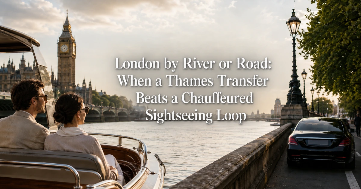 London — London by River or Road: When a Thames Transfer Beats a Chauffeured Sightseeing Loop