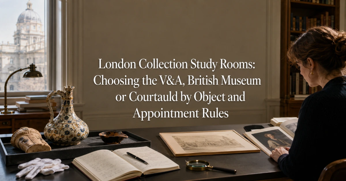 London — London Collection Study Rooms: Choosing the V&A, British Museum or Courtauld by Object and Appointment Rules