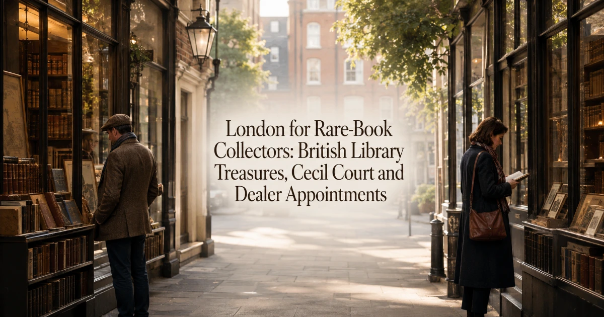 London — London for Rare-Book Collectors: British Library Treasures, Cecil Court and Dealer Appointments
