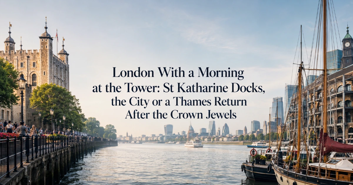 London — London With a Morning at the Tower: St Katharine Docks, the City or a Thames Return After the Crown Jewels