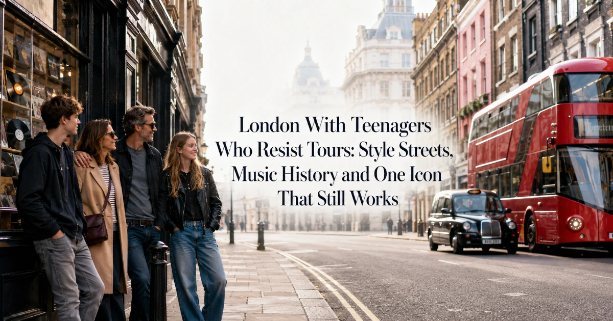 London — London With Teenagers Who Resist Tours: Style Streets, Music History and One Icon That Still Works