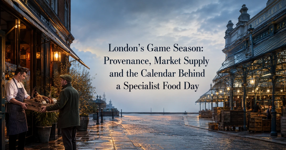 london — London's Game Season: Provenance, Market Supply and the Calendar Behind a Specialist Food Day
