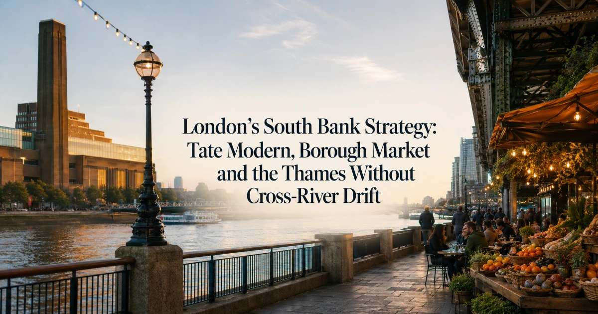 london — London’s South Bank Strategy: Tate Modern, Borough Market and the Thames Without Cross-River Drift