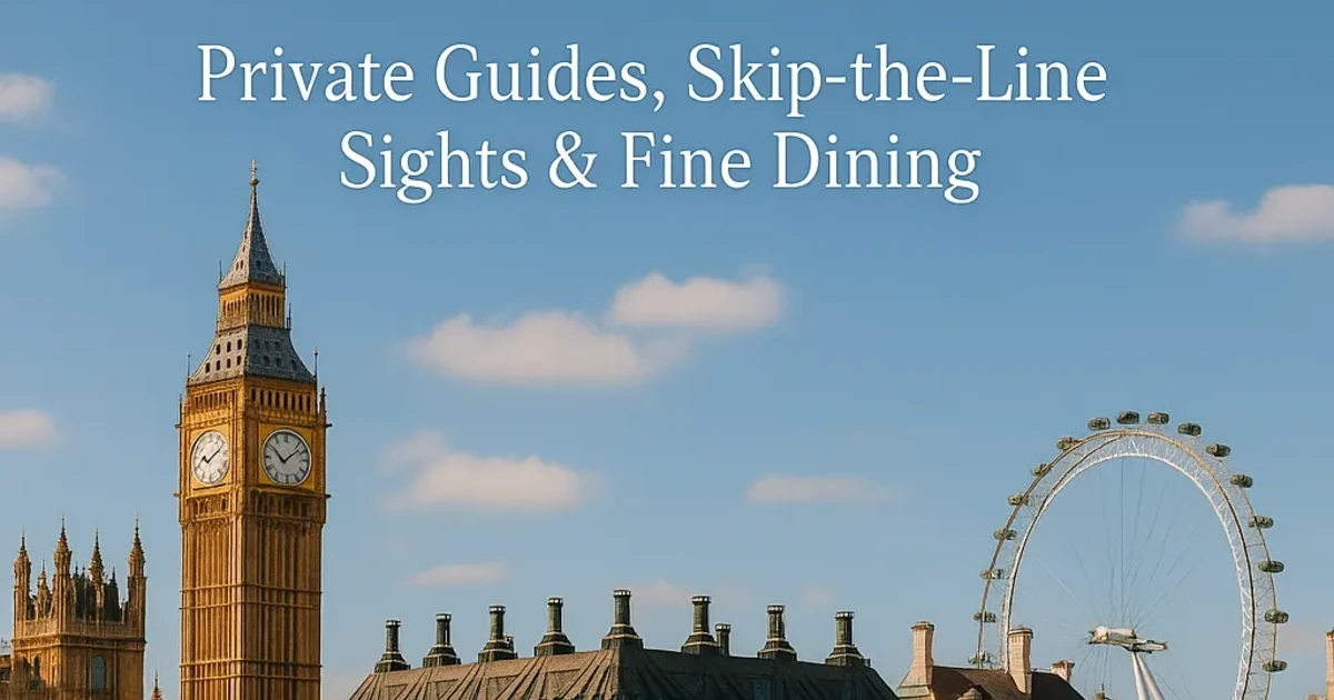 london — Luxury 3-Day London Itinerary: Private Guides, Skip-the-Line Sights & Fine Dining