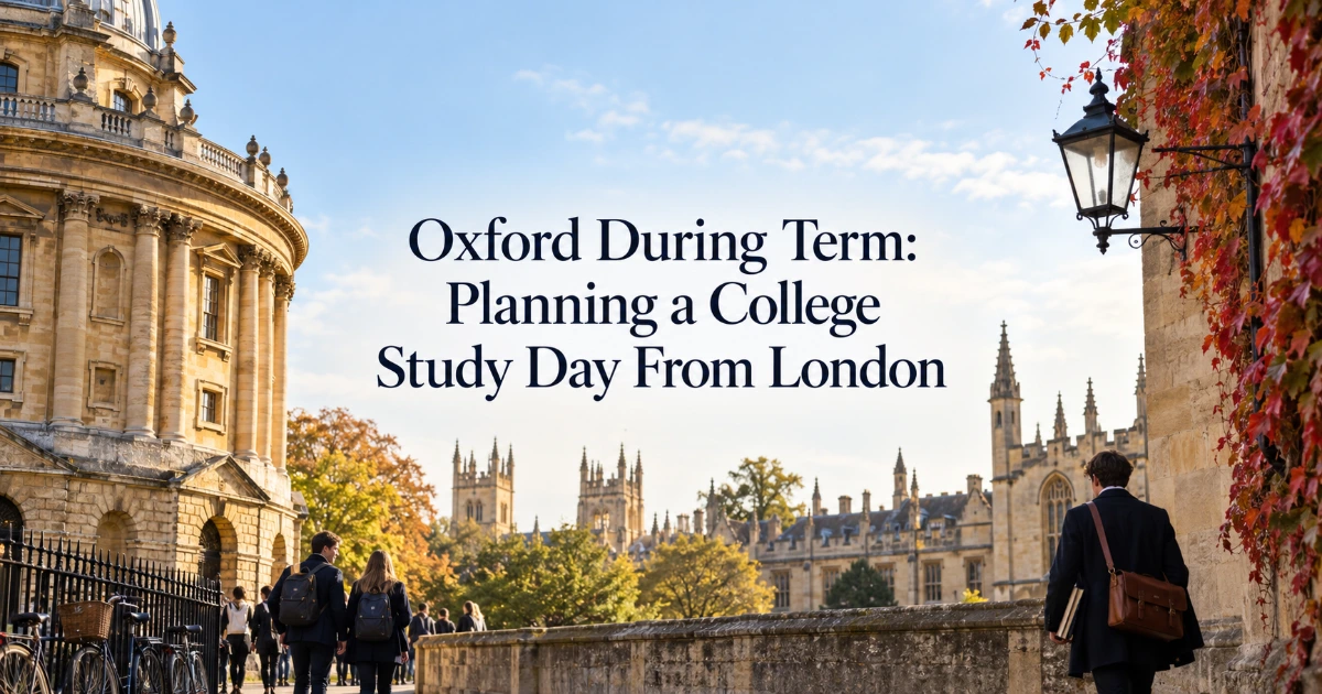 London — Oxford During Term: Planning a College Study Day From London
