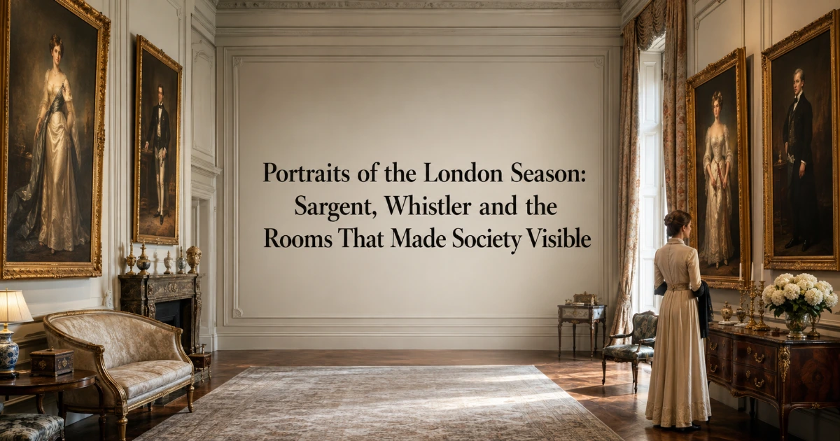 London — Portraits of the London Season: Sargent, Whistler and the Rooms That Made Society Visible