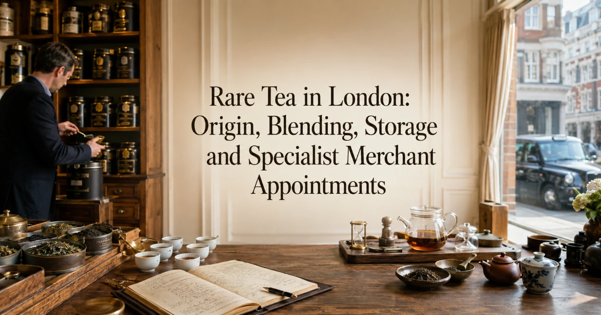 London — Rare Tea in London: Origin, Blending, Storage and Specialist Merchant Appointments
