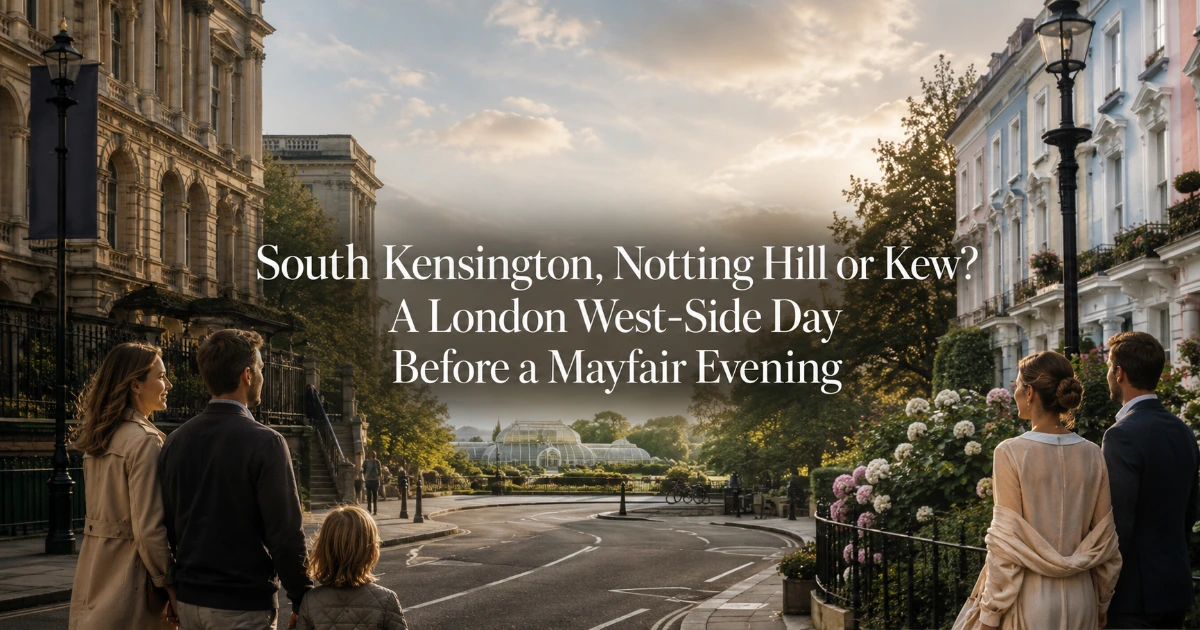 London — South Kensington, Notting Hill or Kew? A London West-Side Day Before a Mayfair Evening