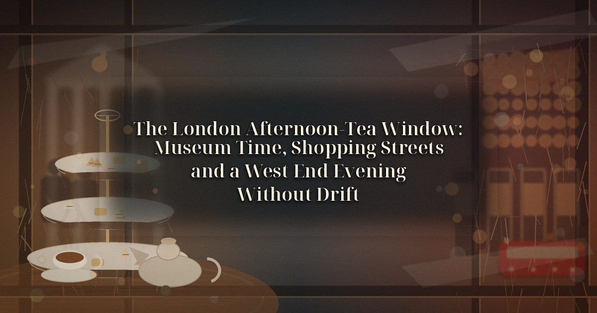 London — The London Afternoon-Tea Window: Museum Time, Shopping Streets and a West End Evening Without Drift