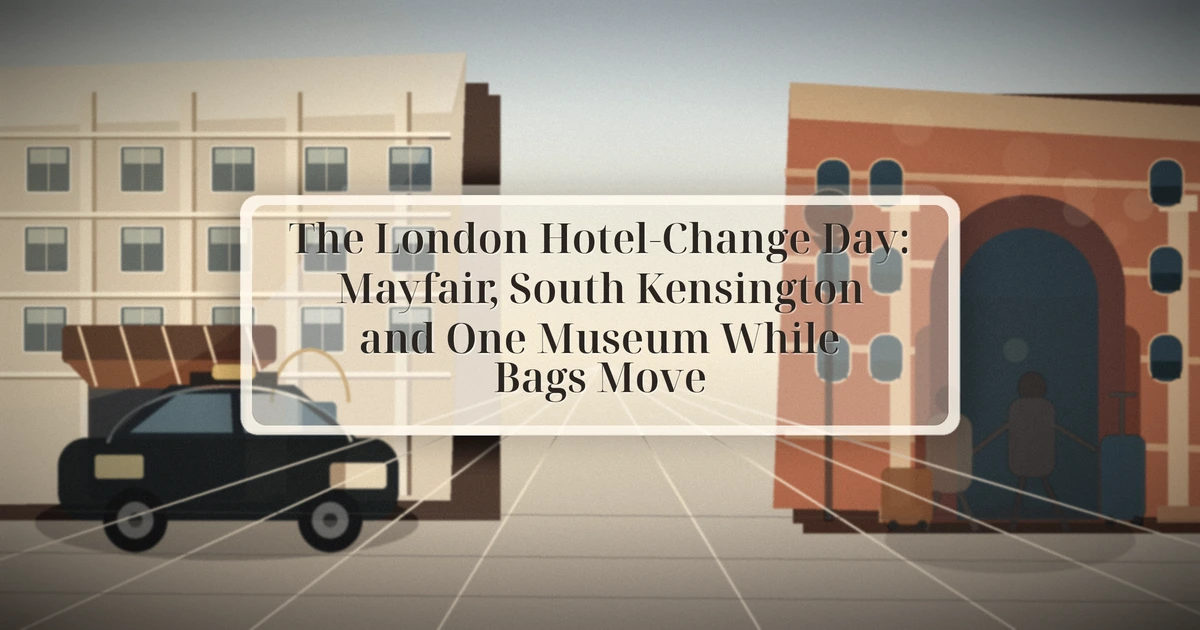 London — The London Hotel-Change Day: Mayfair, South Kensington and One Museum While Bags Move