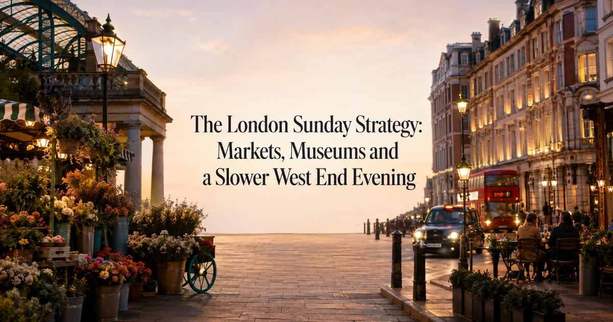 London — The London Sunday Strategy: Markets, Museums and a Slower West End Evening