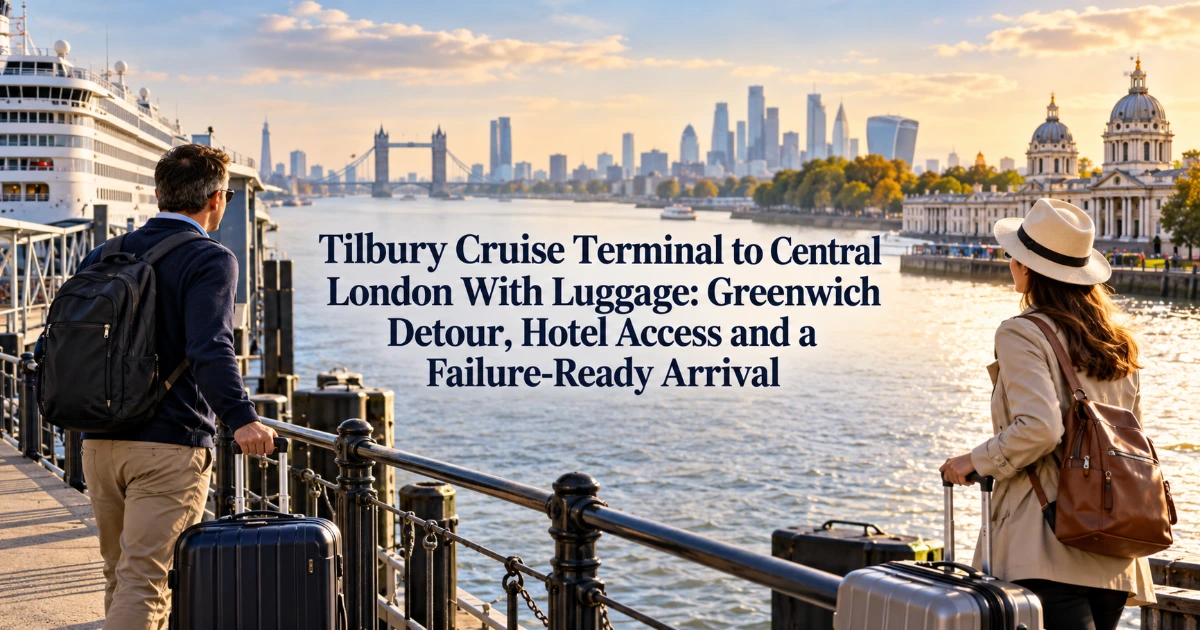 london — Tilbury Cruise Terminal to Central London With Luggage: Greenwich Detour, Hotel Access and a Failure-Ready Arrival