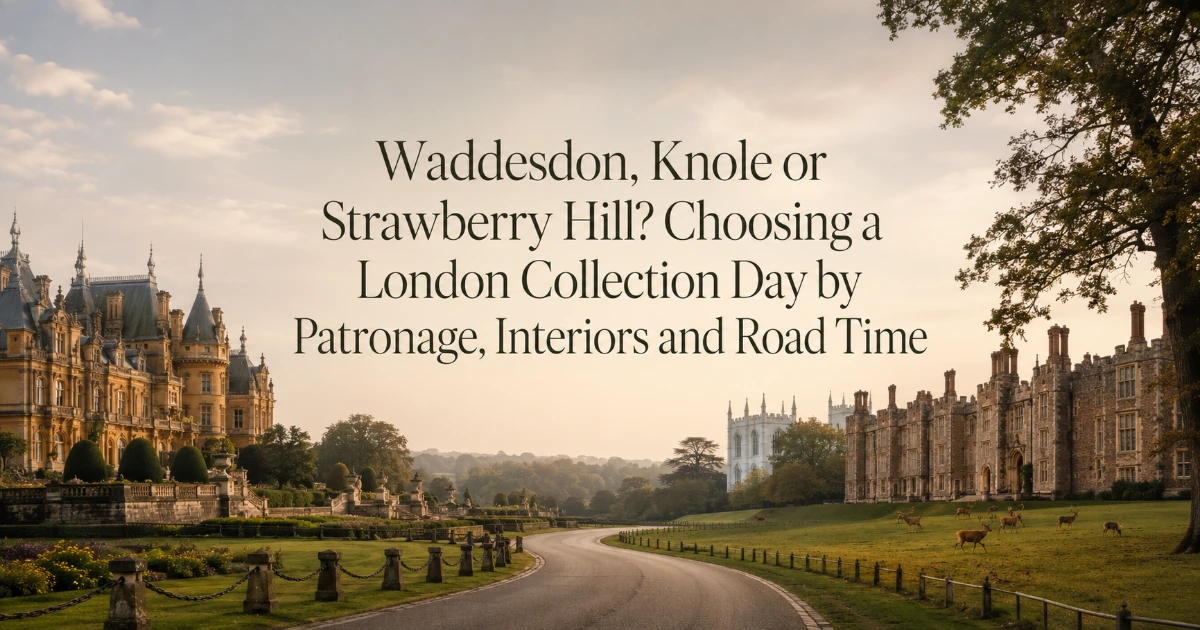 London — Waddesdon, Knole or Strawberry Hill? Choosing a London Collection Day by Patronage, Interiors and Road Time