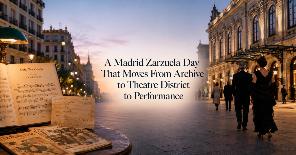 madrid — A Madrid Zarzuela Day That Moves From Archive to Theatre District to Performance