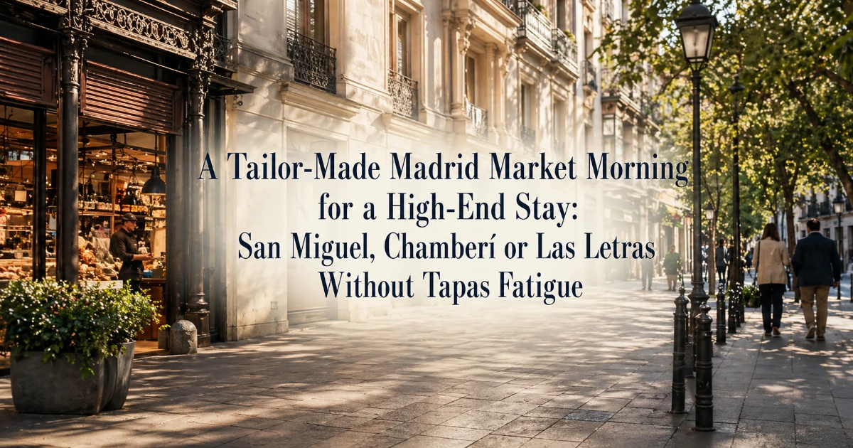 madrid — A Tailor-Made Madrid Market Morning for a High-End Stay: San Miguel, Chamberí or Las Letras Without Tapas Fatigue