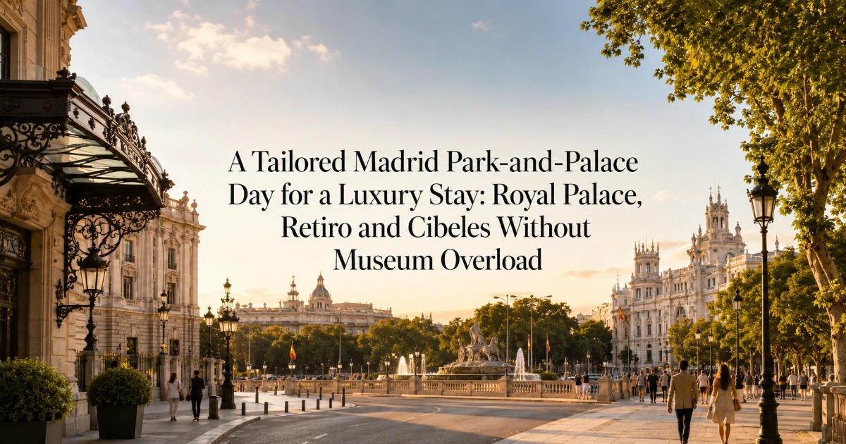 madrid — A Tailored Madrid Park-and-Palace Day for a Luxury Stay: Royal Palace, Retiro and Cibeles Without Museum Overload