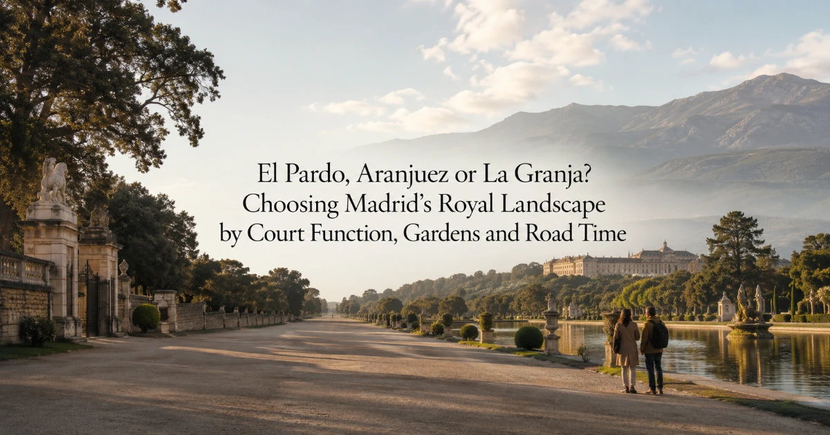 madrid — El Pardo, Aranjuez or La Granja? Choosing Madrid’s Royal Landscape by Court Function, Gardens and Road Time