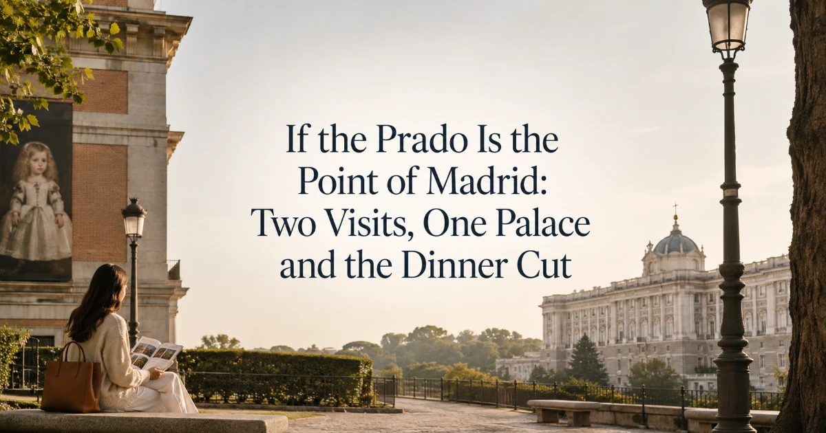 Madrid — If the Prado Is the Point of Madrid: Two Visits, One Palace and the Dinner Cut