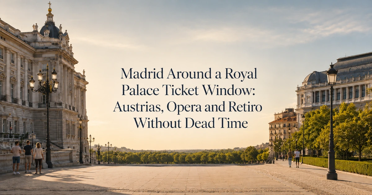 madrid — Madrid Around a Royal Palace Ticket Window: Austrias, Opera and Retiro Without Dead Time