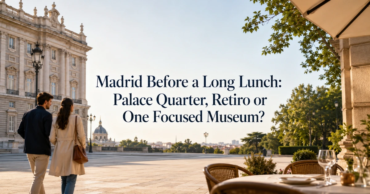 Madrid — Madrid Before a Long Lunch: Palace Quarter, Retiro or One Focused Museum?