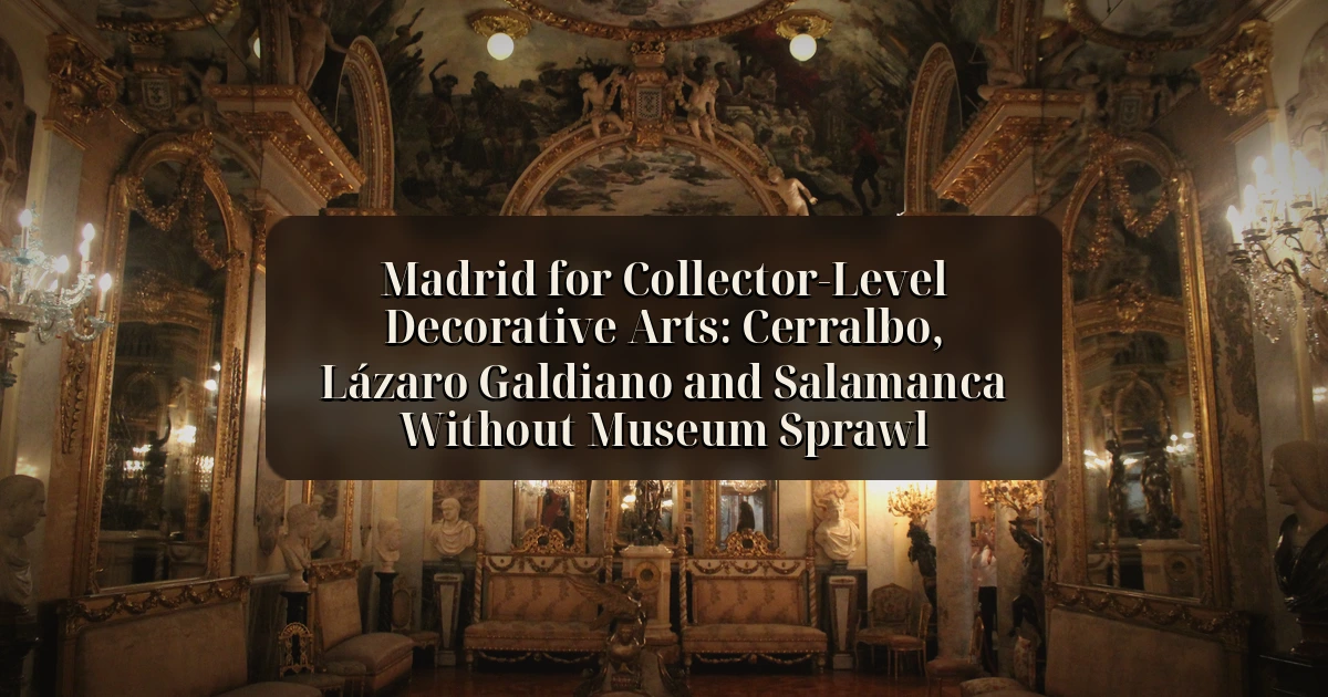 Madrid — Madrid for Collector-Level Decorative Arts: Cerralbo, Lázaro Galdiano and Salamanca Without Museum Sprawl