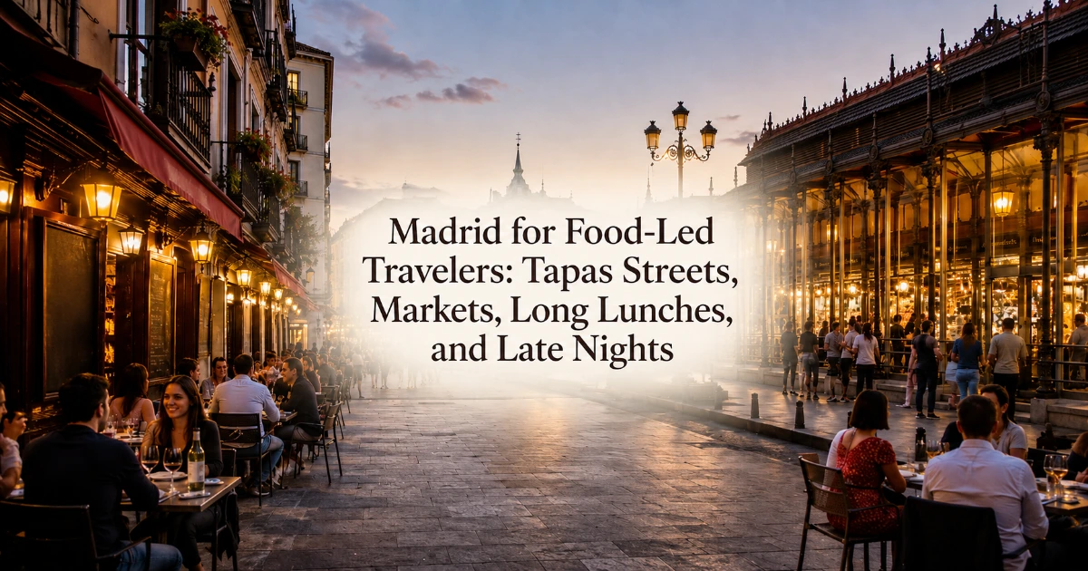 Madrid — Madrid for Food-Led Travelers: Tapas Streets, Markets, Long Lunches, and Late Nights