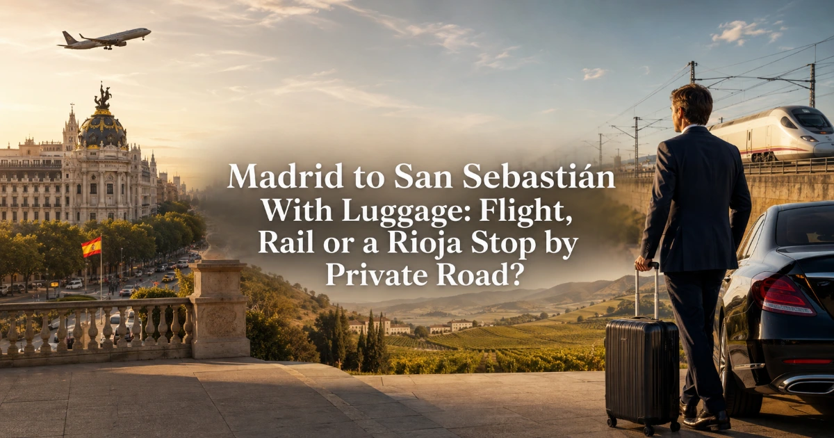 Madrid — Madrid to San Sebastián With Luggage: Flight, Rail or a Rioja Stop by Private Road?
