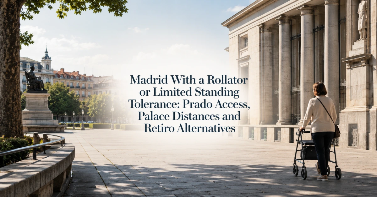 Madrid — Madrid With a Rollator or Limited Standing Tolerance: Prado Access, Palace Distances and Retiro Alternatives