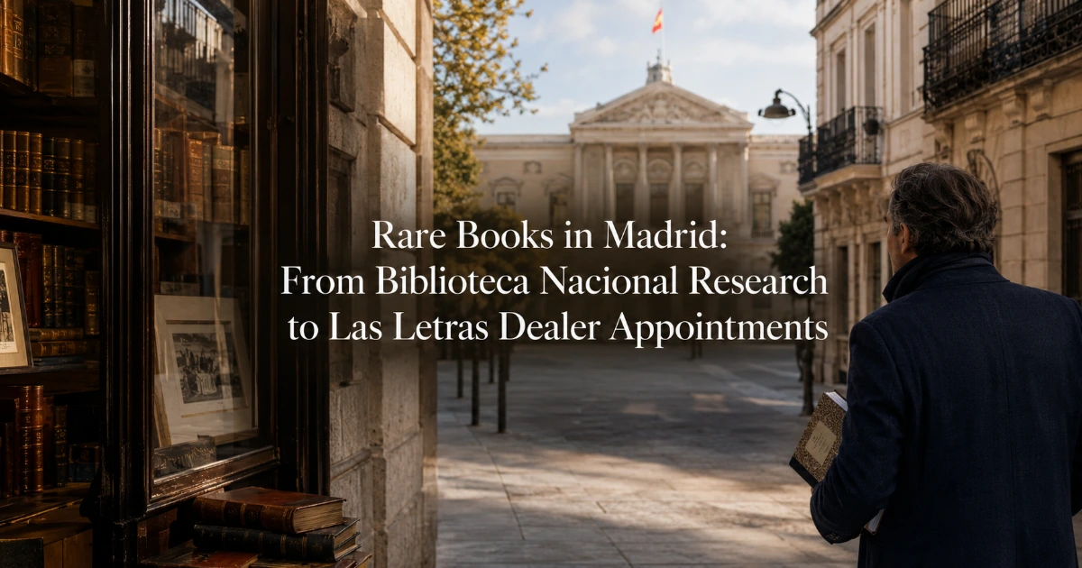 Madrid — Rare Books in Madrid: From Biblioteca Nacional Research to Las Letras Dealer Appointments