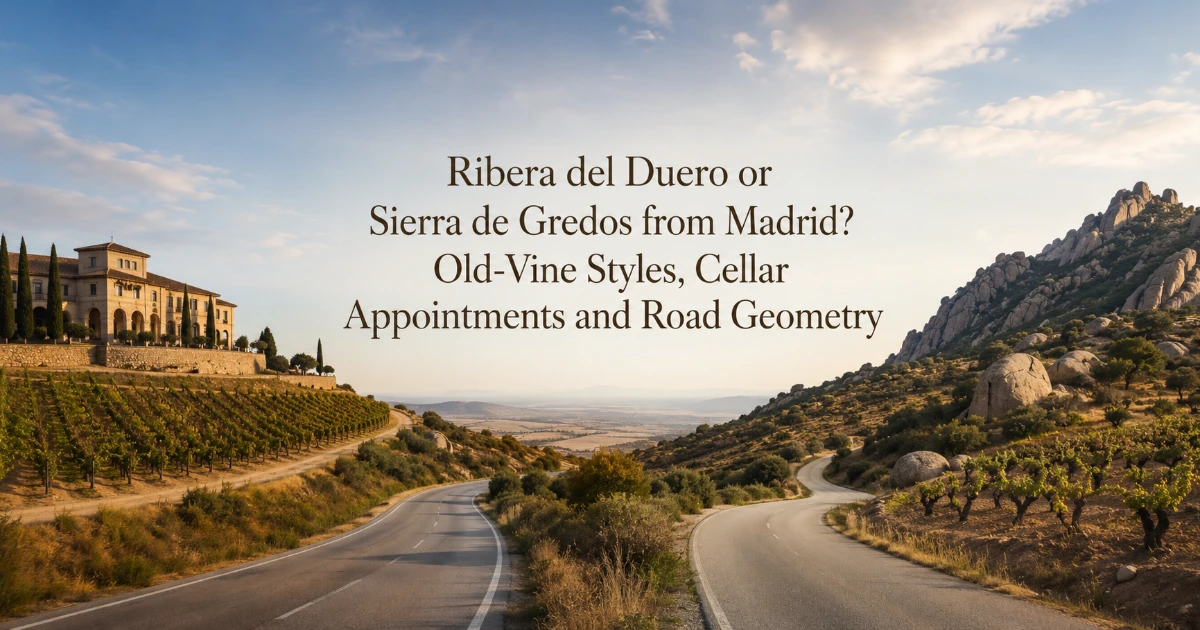 Madrid — Ribera del Duero or Sierra de Gredos from Madrid? Old-Vine Styles, Cellar Appointments and Road Geometry