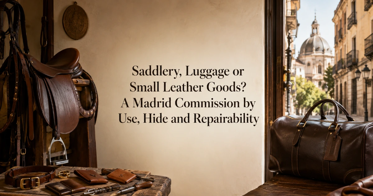madrid — Saddlery, Luggage or Small Leather Goods? A Madrid Commission by Use, Hide and Repairability