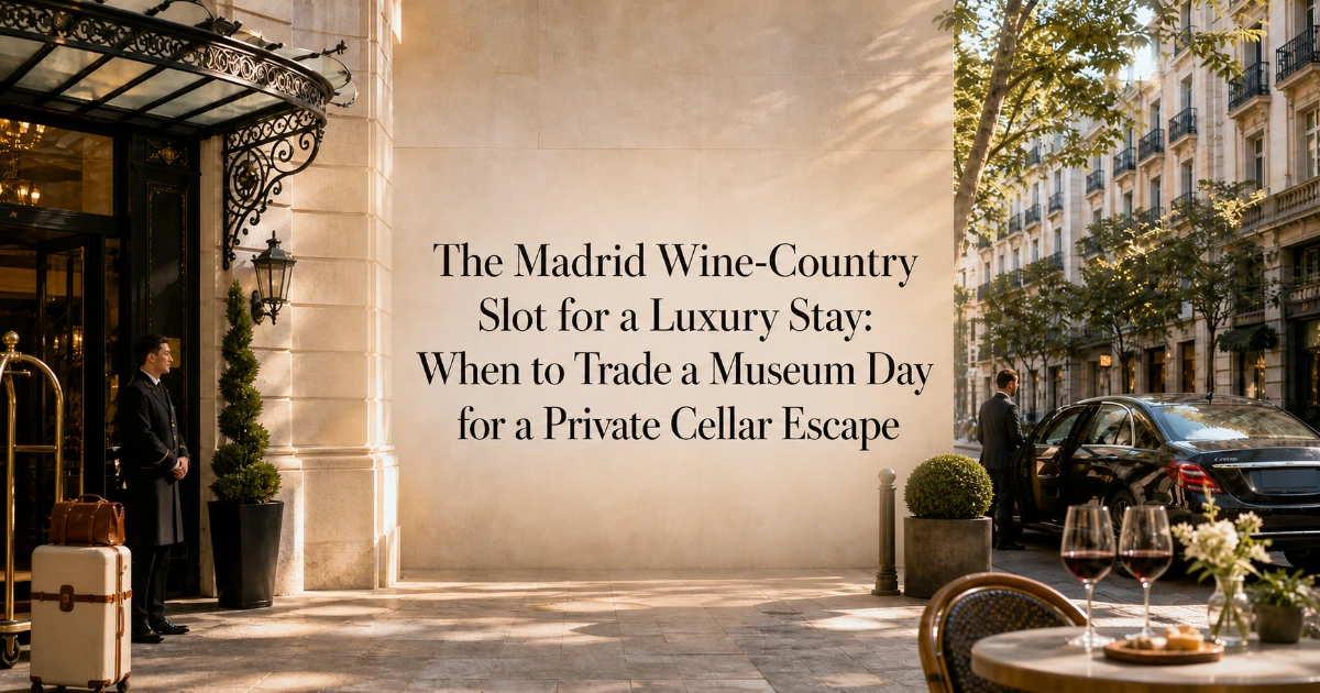 madrid — The Madrid Wine-Country Slot for a Luxury Stay: When to Trade a Museum Day for a Private Cellar Escape