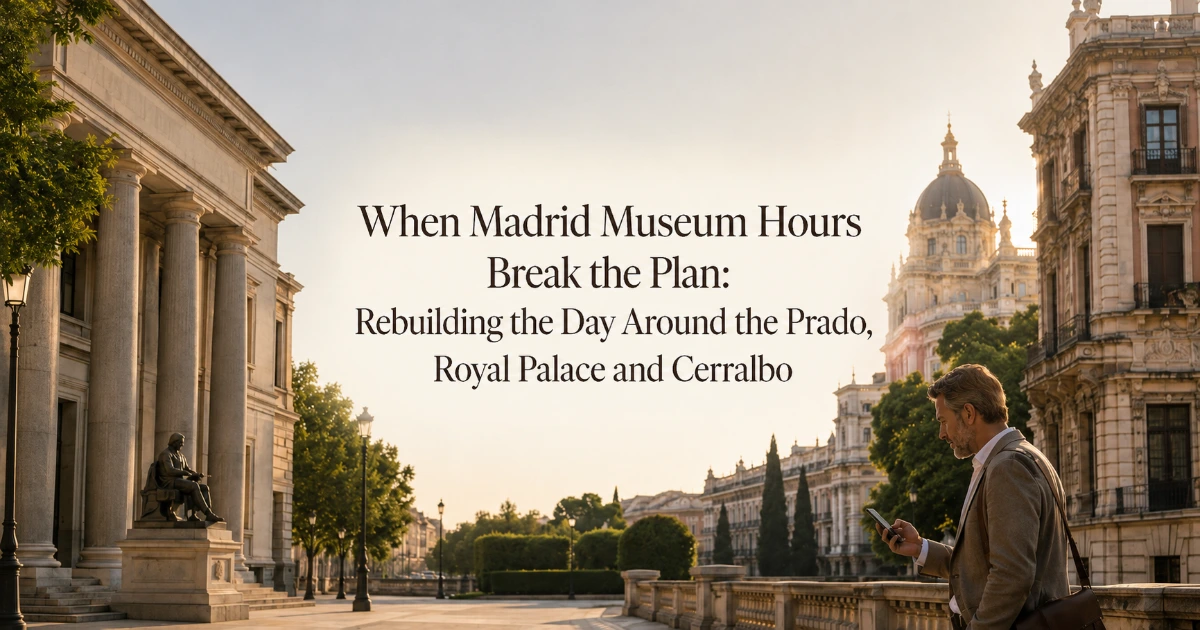 Madrid — When Madrid Museum Hours Break the Plan: Rebuilding the Day Around the Prado, Royal Palace and Cerralbo