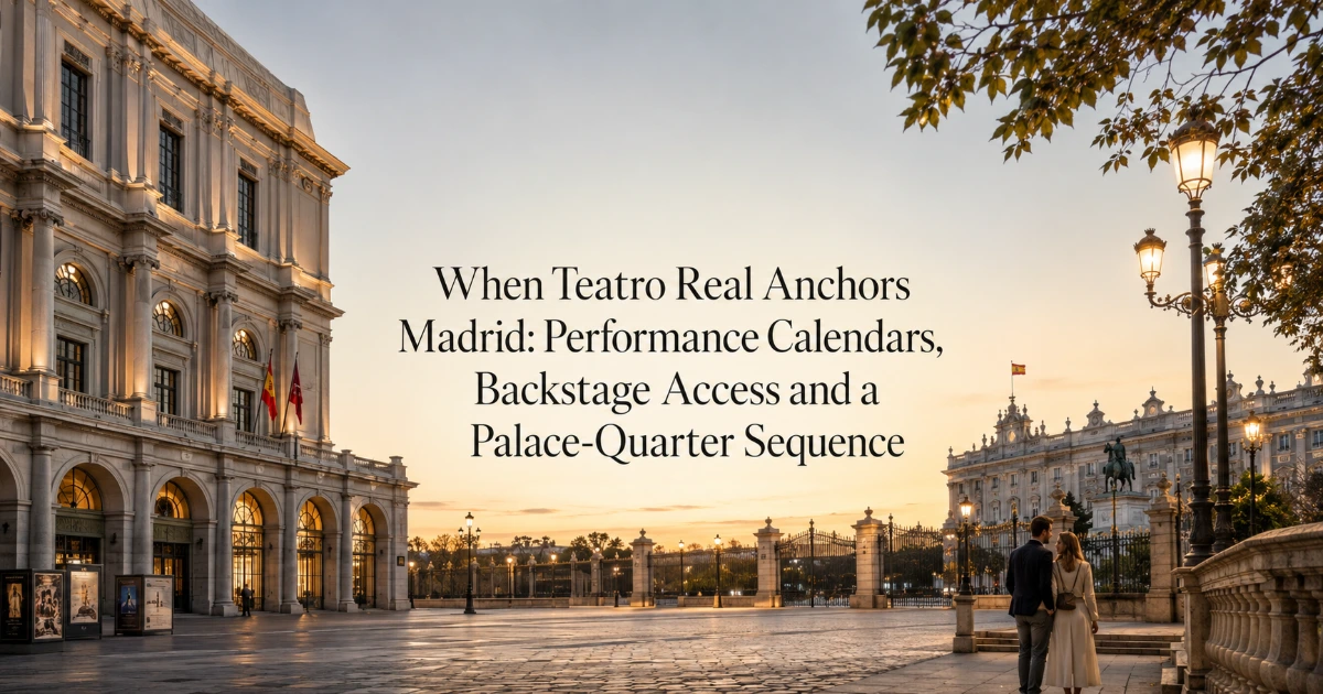 Madrid — When Teatro Real Anchors Madrid: Performance Calendars, Backstage Access and a Palace-Quarter Sequence