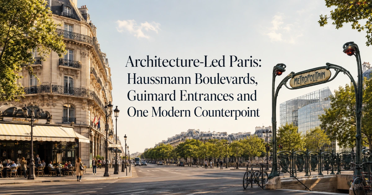 Paris — Architecture-Led Paris: Haussmann Boulevards, Guimard Entrances and One Modern Counterpoint