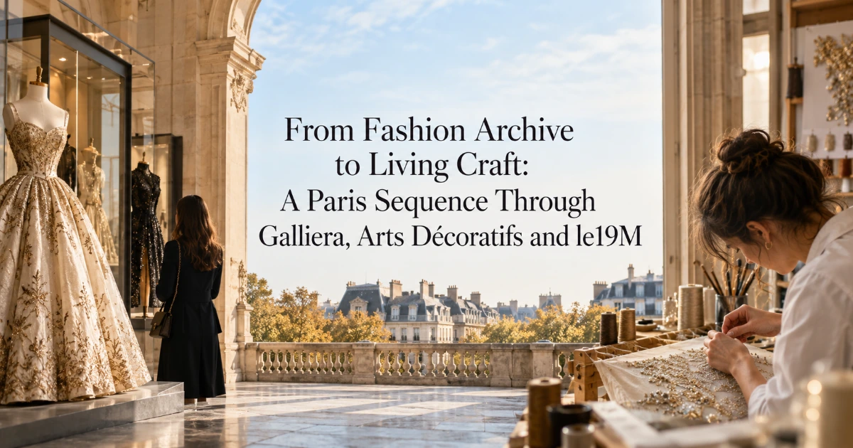 paris — From Fashion Archive to Living Craft: A Paris Sequence Through Galliera, Arts Décoratifs and le19M