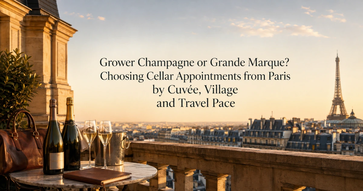 Paris — Grower Champagne or Grande Marque? Choosing Cellar Appointments from Paris by Cuvée, Village and Travel Pace