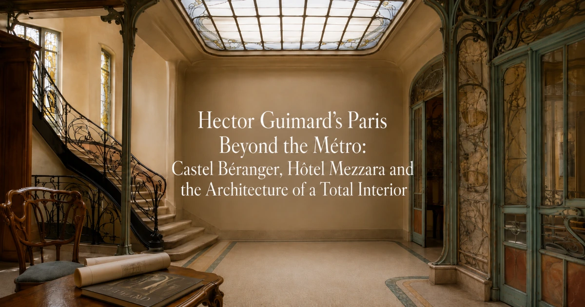 paris — Hector Guimard’s Paris Beyond the Métro: Castel Béranger, Hôtel Mezzara and the Architecture of a Total Interior