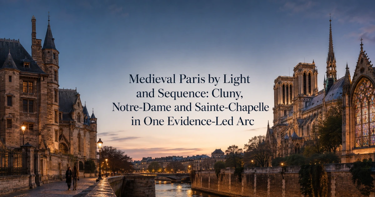 Paris — Medieval Paris by Light and Sequence: Cluny, Notre-Dame and Sainte-Chapelle in One Evidence-Led Arc
