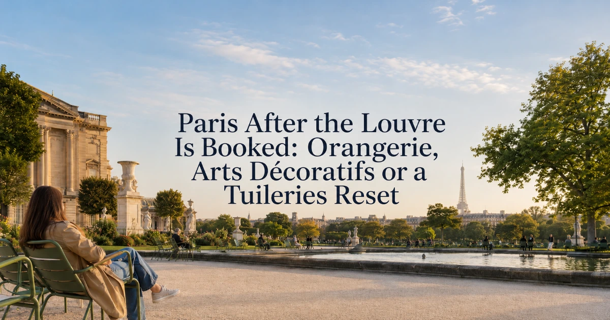 Paris — Paris After the Louvre Is Booked: Orangerie, Arts Décoratifs or a Tuileries Reset