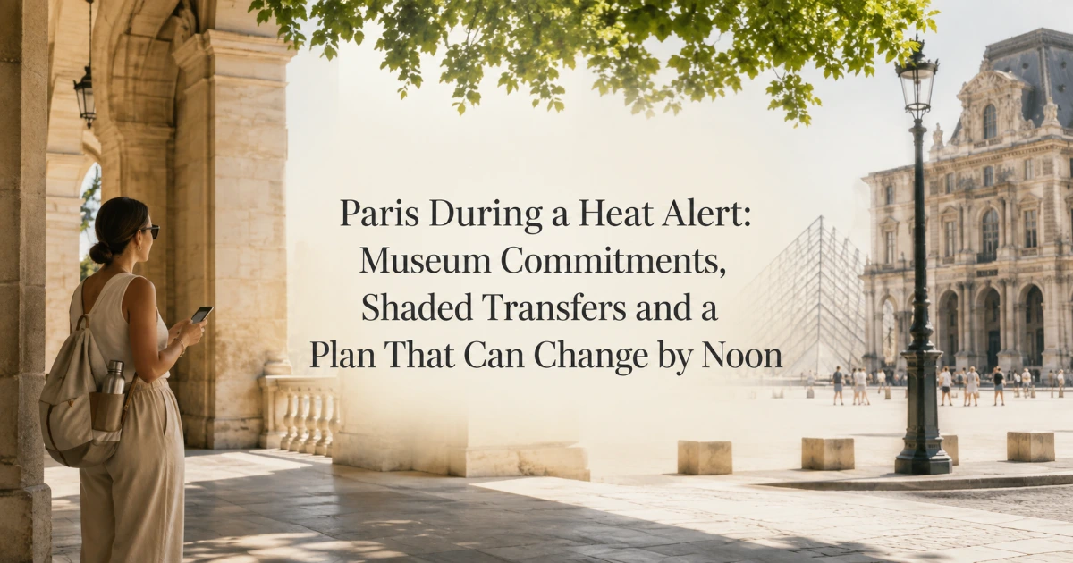 Paris — Paris During a Heat Alert: Museum Commitments, Shaded Transfers and a Plan That Can Change by Noon