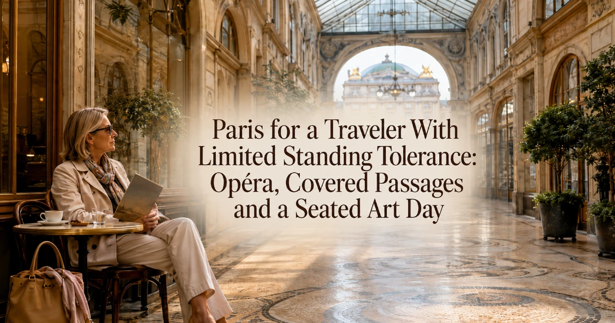 paris — Paris for a Traveler With Limited Standing Tolerance: Opéra, Covered Passages and a Seated Art Day